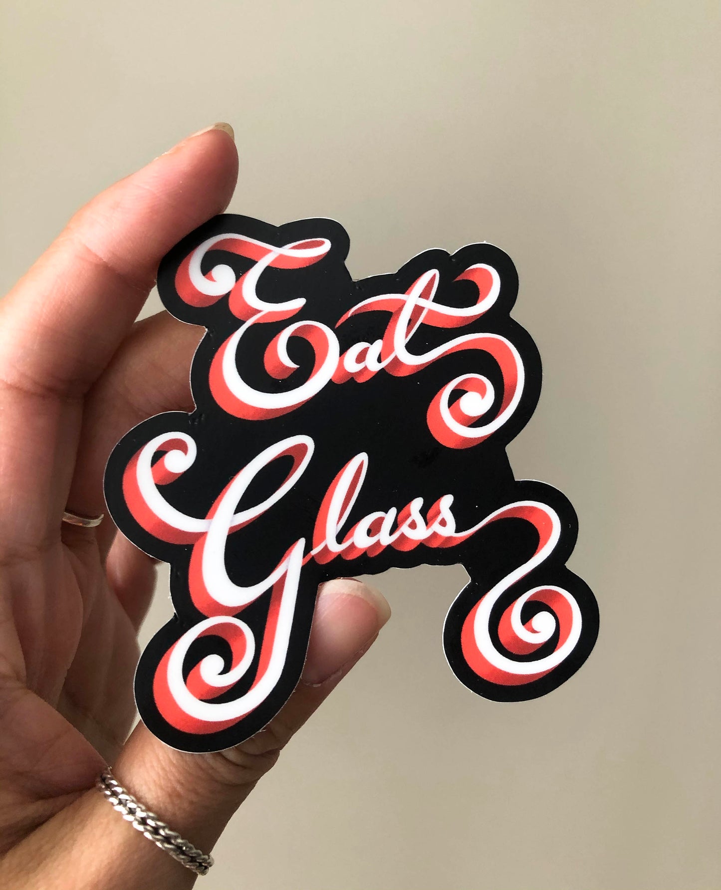 Eat Glass Sticker