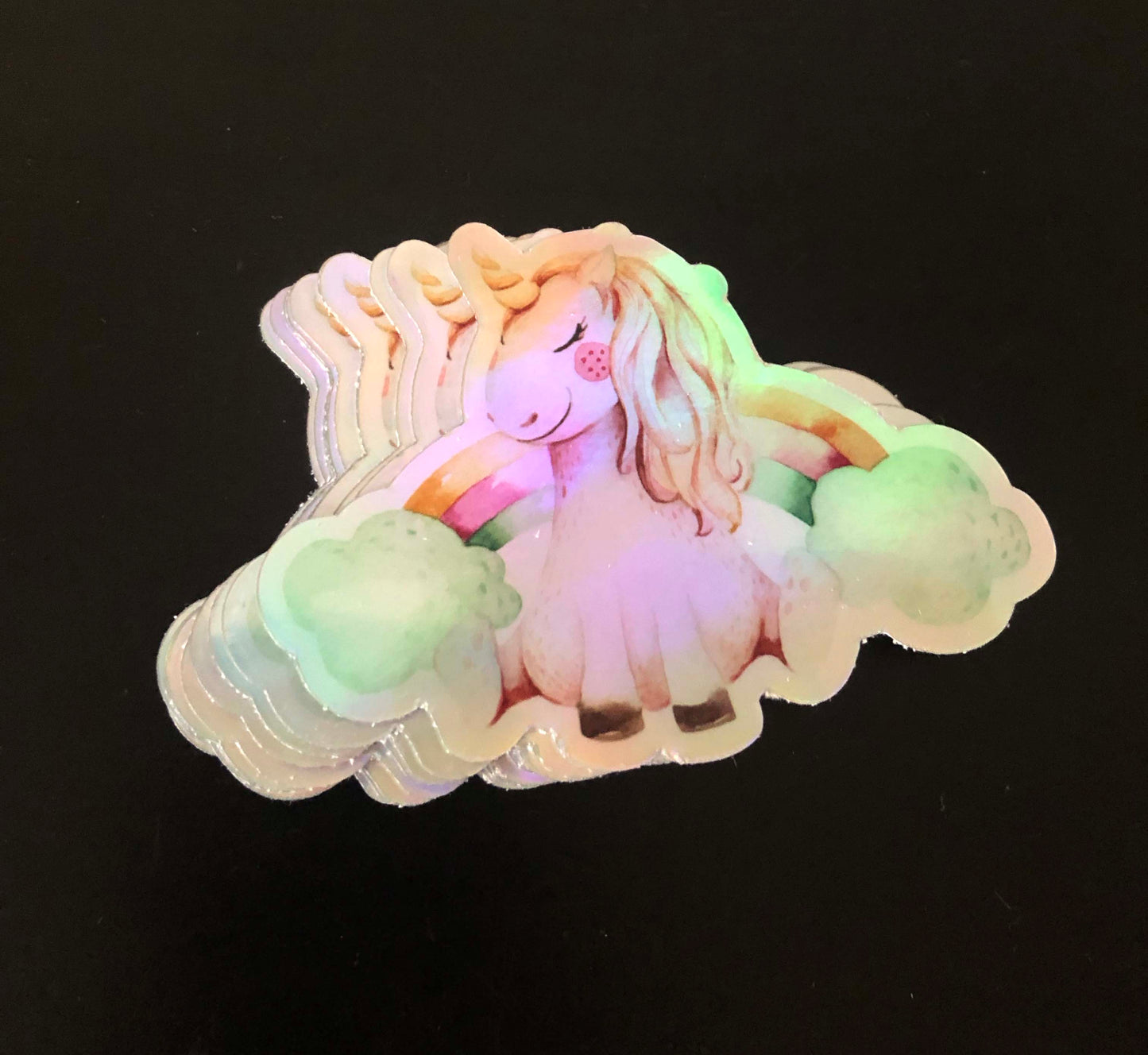 Unicorn & Rainbow Hologram Sticker