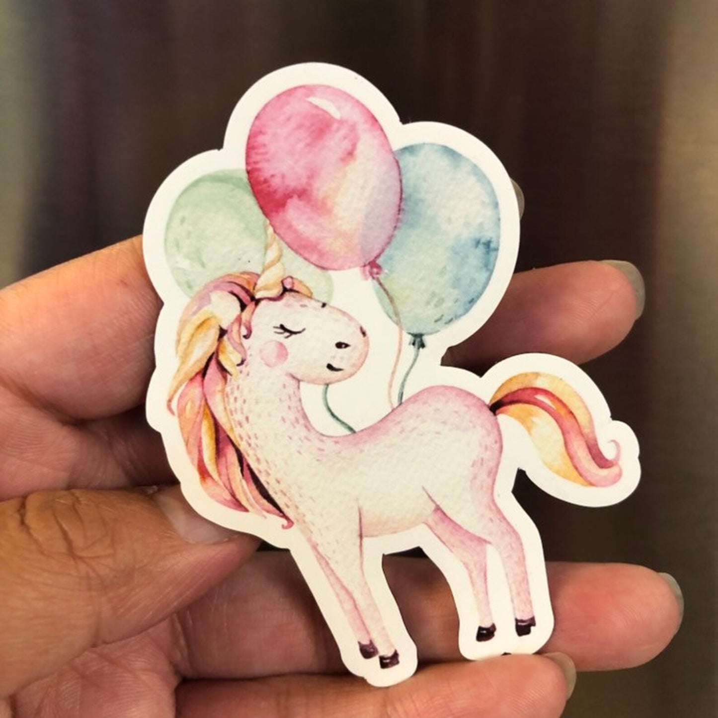Unicorn & Balloons Magnet